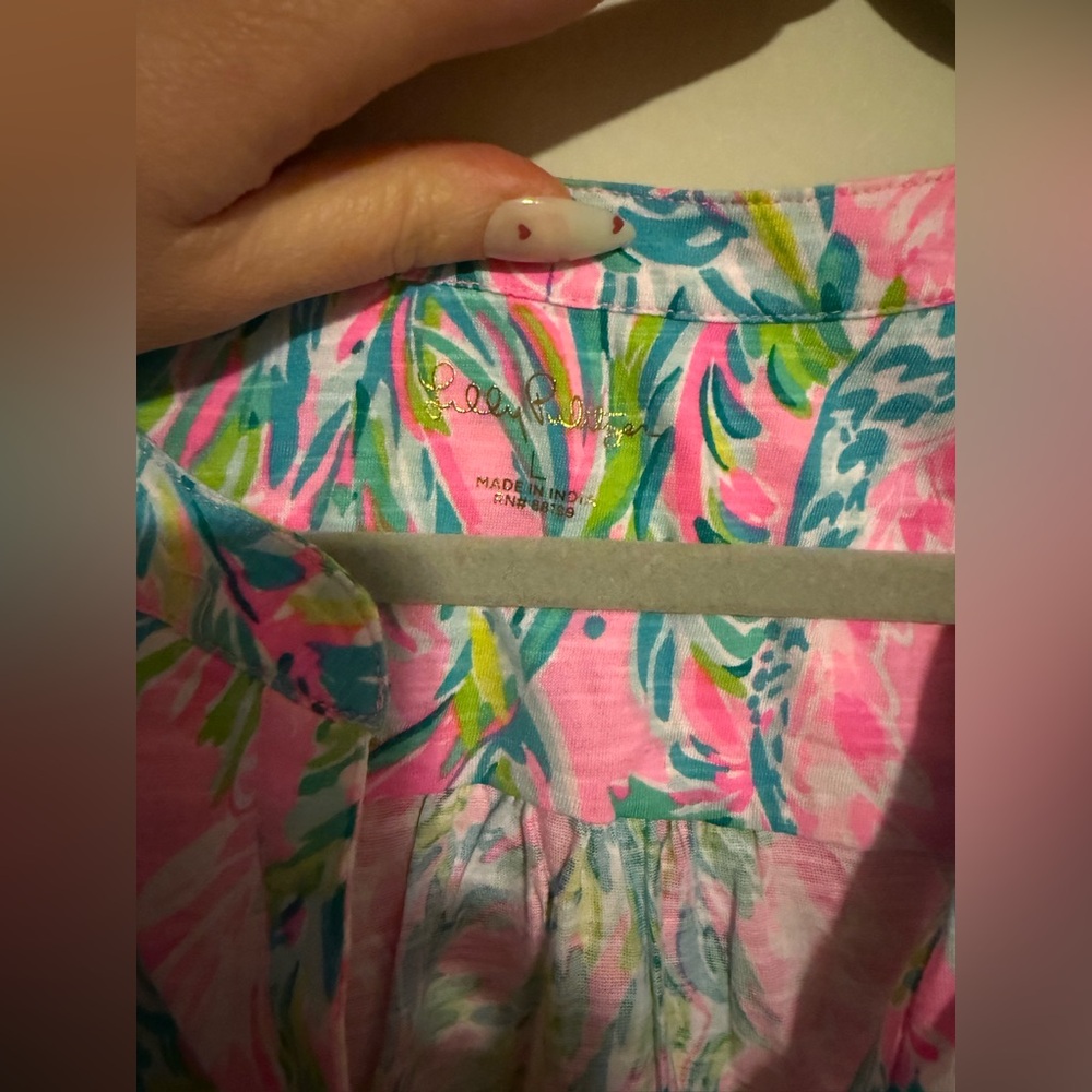 Lilly Pulitzer paisley Patterned Tank Top Large sleeveless summer casual cuteNWT - Picture 4 of 6